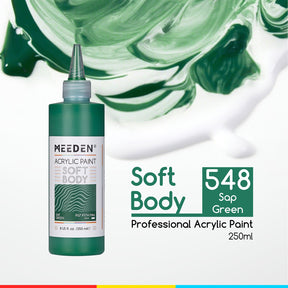 MEEDEN Soft Body Acrylic Paints Set, 37 Colors x 250ml/8.45oz