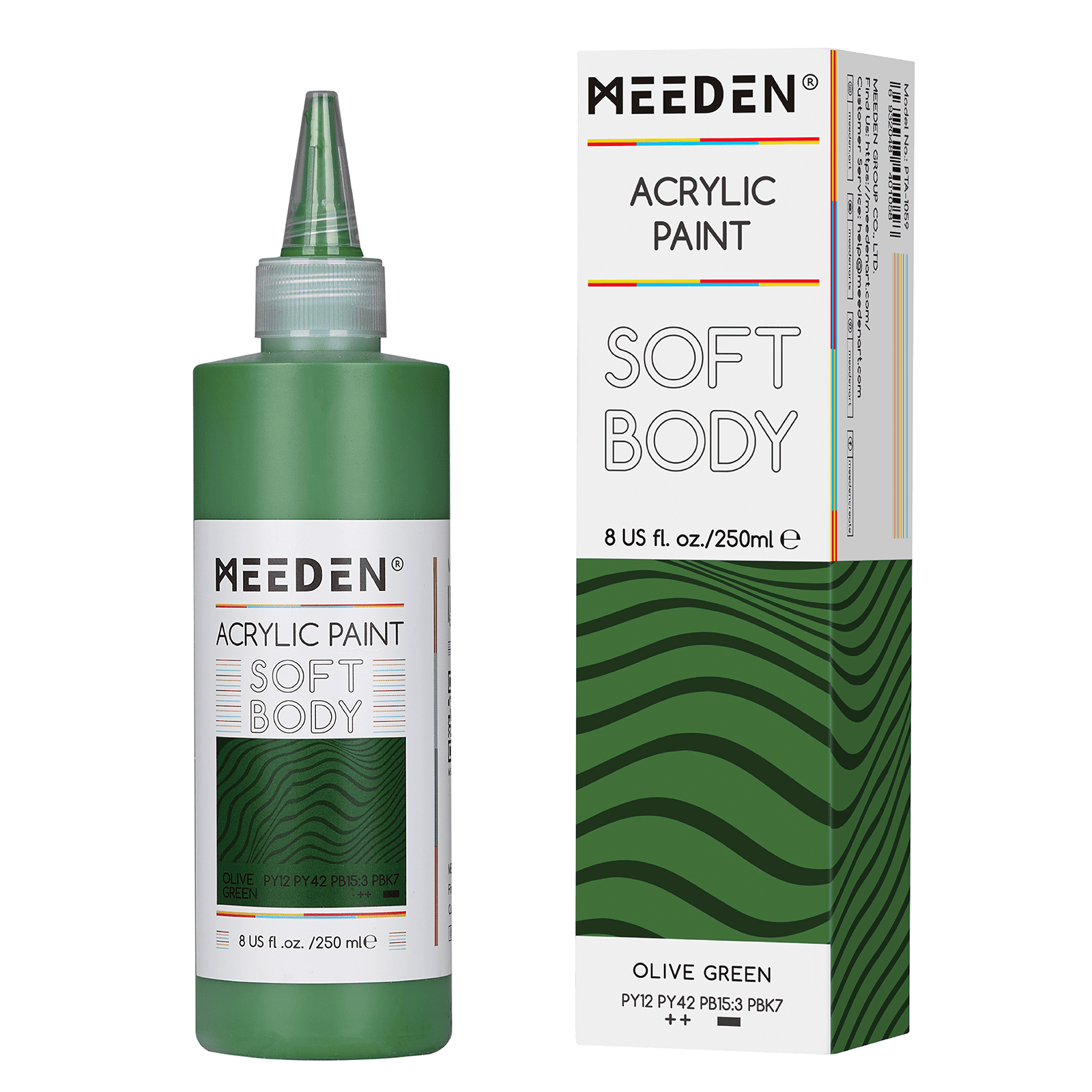 MEEDEN Soft Body Acrylic Paints Set, 37 Colors x 250ml/8.45oz