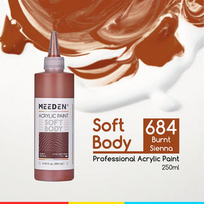 MEEDEN Soft Body Acrylic Paints Set, 37 Colors x 250ml/8.45oz