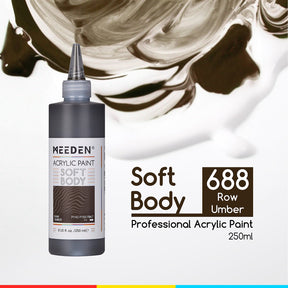 MEEDEN Soft Body Acrylic Paints Set, 37 Colors x 250ml/8.45oz
