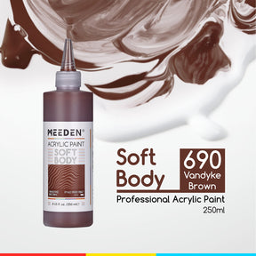 MEEDEN Soft Body Acrylic Paints Set, 37 Colors x 250ml/8.45oz