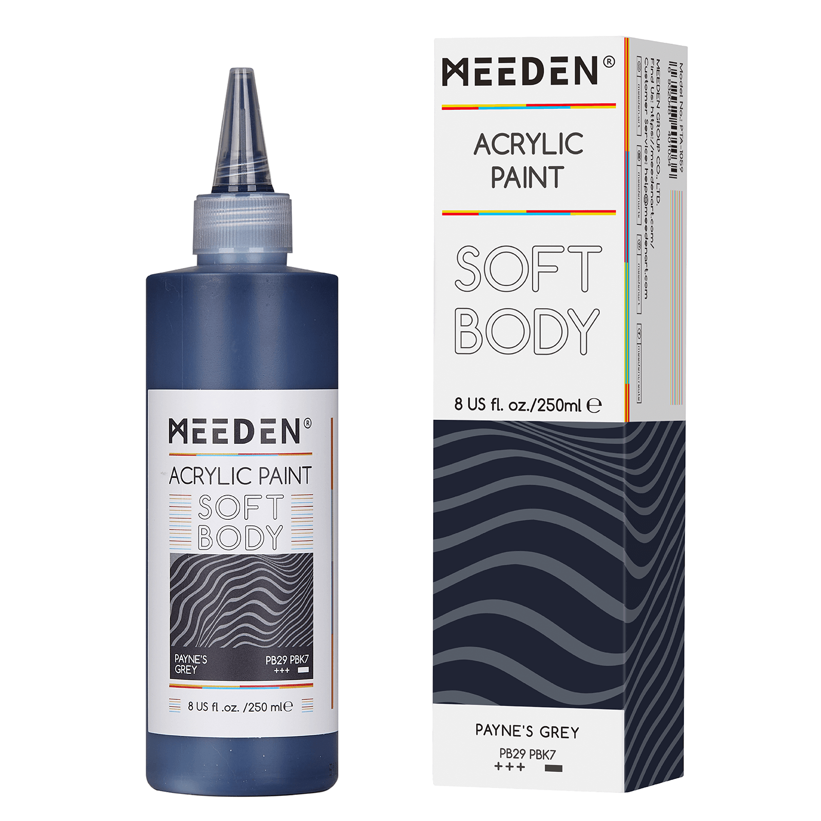 MEEDEN Soft Body Acrylic Paints Set, 37 Colors x 250ml/8.45oz