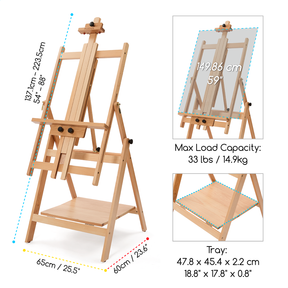 MEEDEN Adjustable Large H-Frame Art Easel Stand-W10B