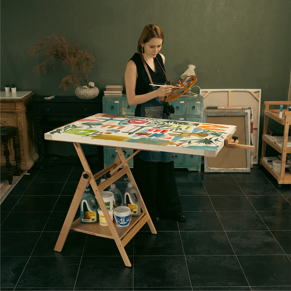 MEEDEN Adjustable Large H-Frame Art Easel Stand-W10B