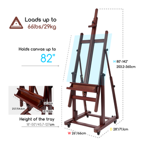 MEEDEN Extra Large Heavy Duty Artist Easel Stand-Dark Walnut-W11