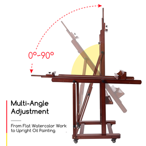 MEEDEN Extra Large Heavy Duty Artist Easel Stand-Dark Walnut-W11