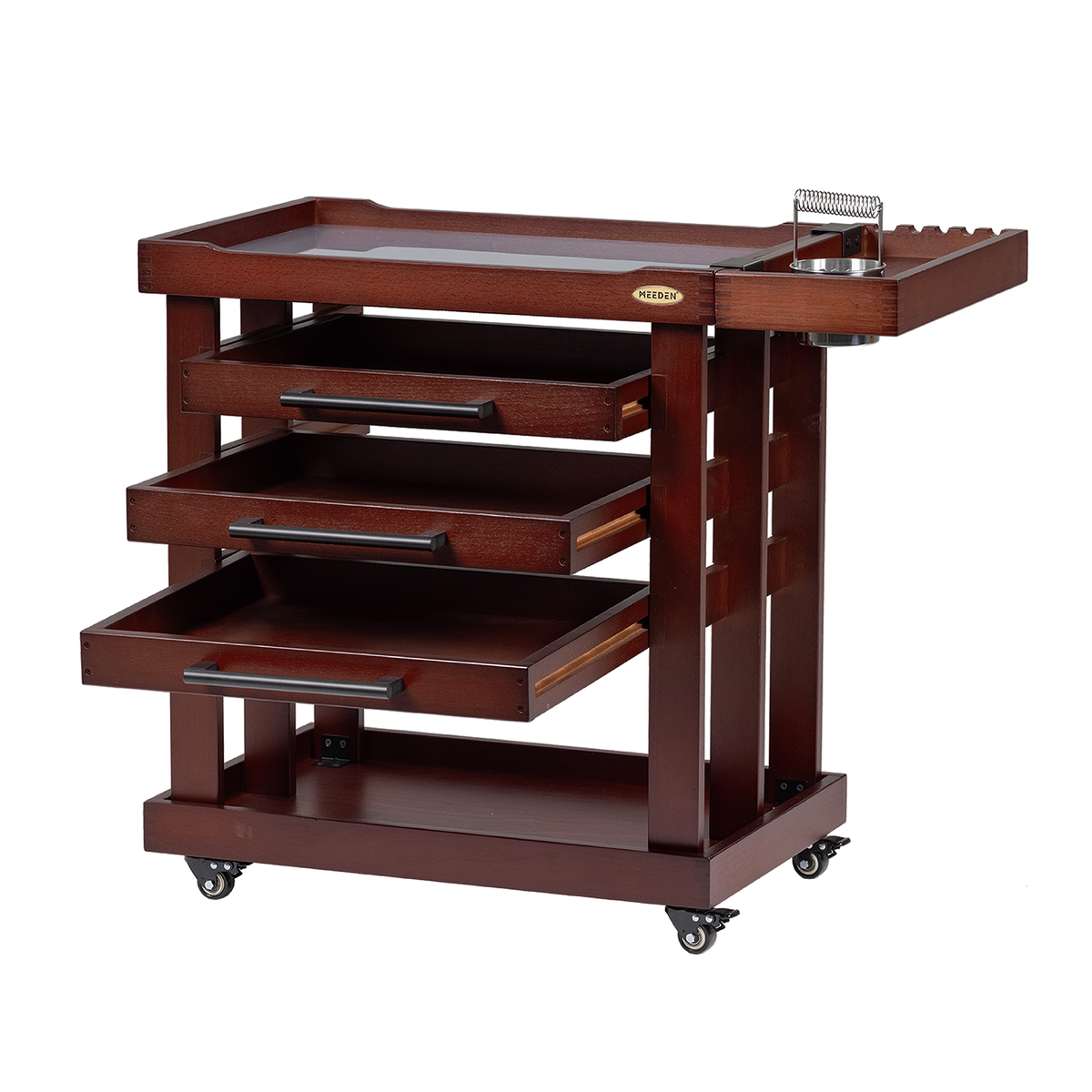 MEEDEN Deluxe Artist Supplies Storage Cart, 5-Tier Taboret-Dark Walnut-W13H