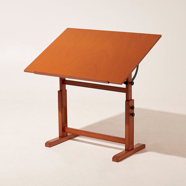 MEEDEN Extra Large Wood Drafting Table, Light Walnut-XSZ-4-M