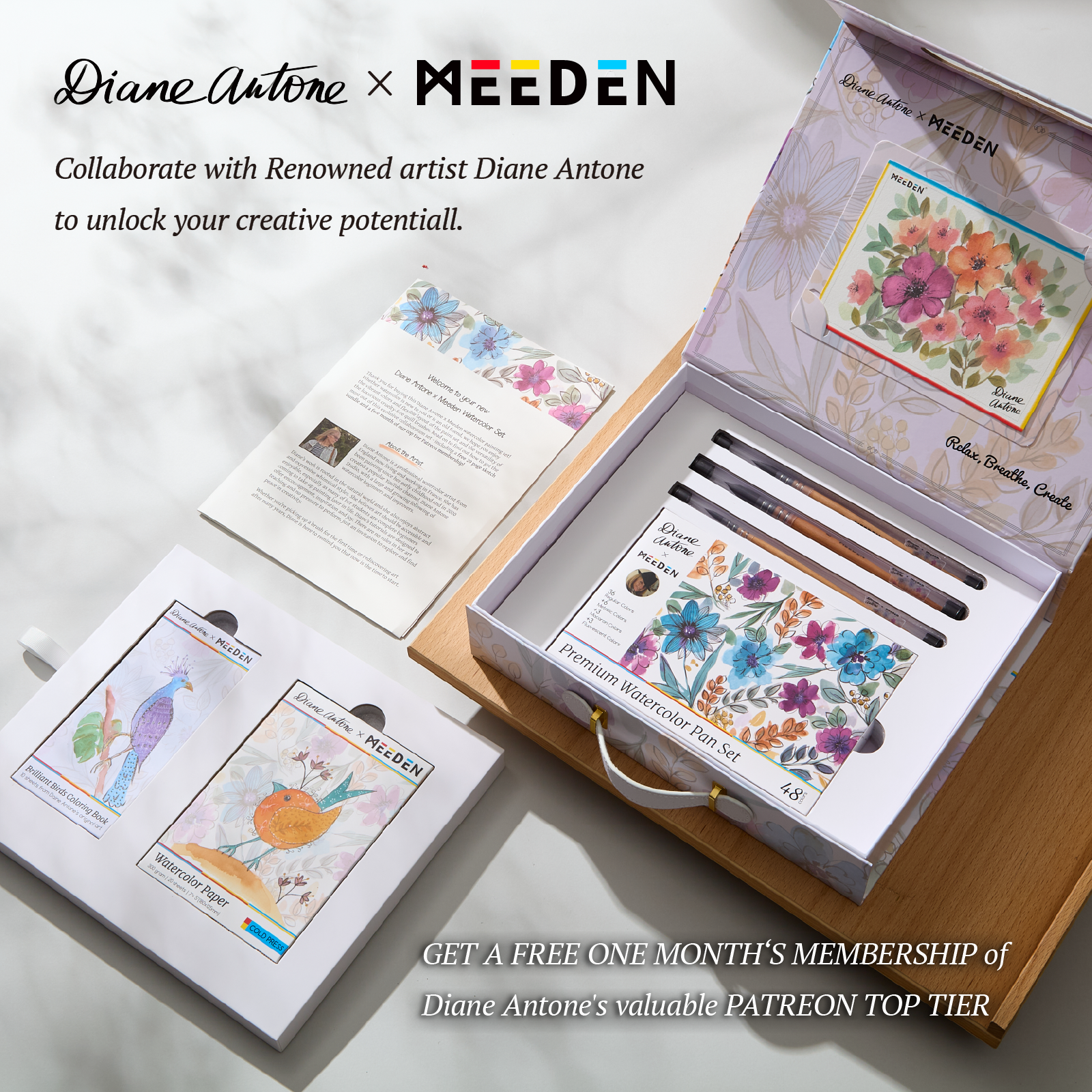 MEEDEN x Diane Antone Limited Edition Watercolor Paint Set