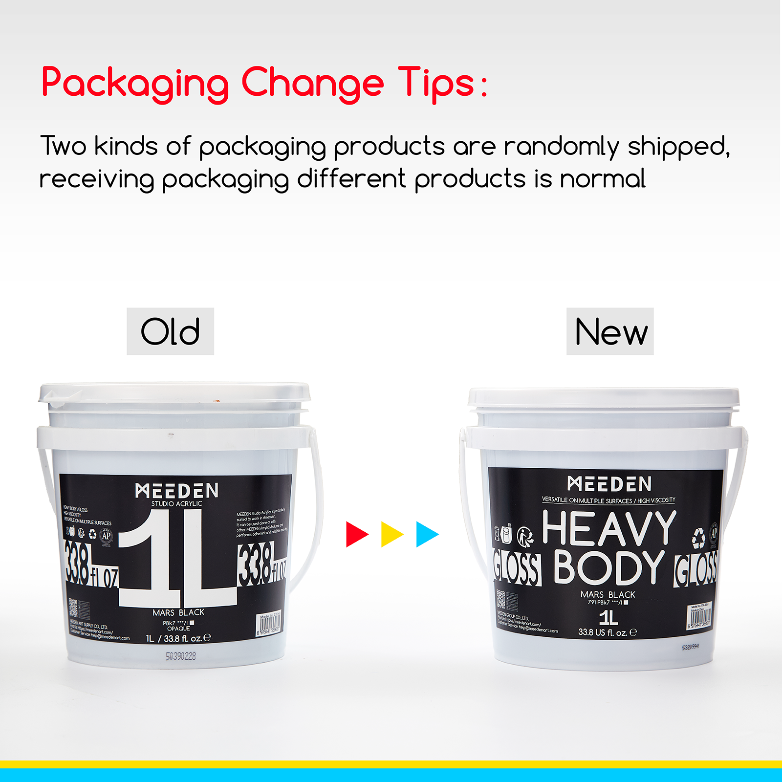 MEEDEN Studio Heavy Body Acrylic Paint – 1L (33.8 oz), 24 Colors