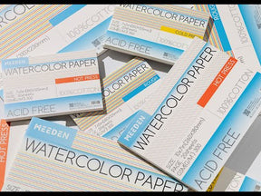 MEEDEN 100% Cotton Watercolor Paper Pad – Cold Press, Hot Press & Rough