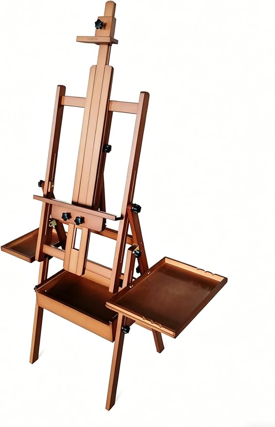 Meeden Large Wooden Painting Easel with Storage Drawer and Palette Holders